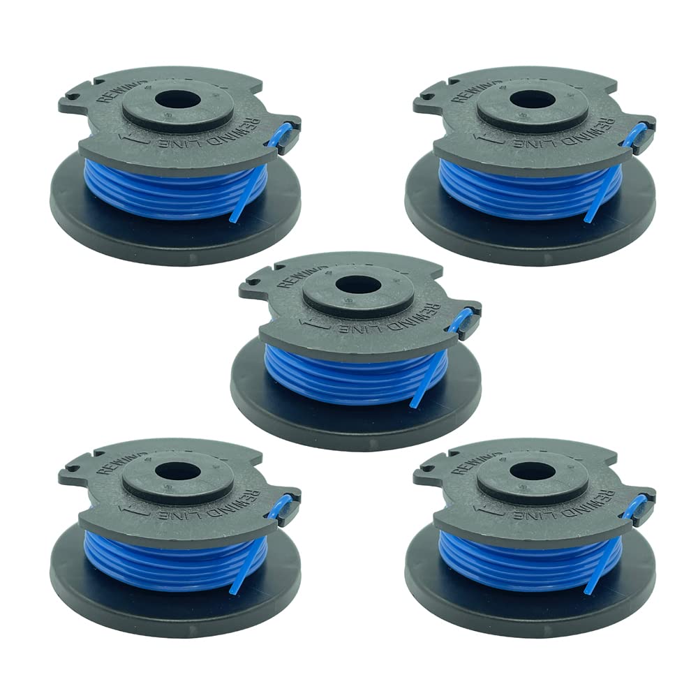 Replacement RAC124 1.6 mm Spool Line Compatible with Ryobi One+ RLT2925, RLT1830LI, RLT1825M13, RLT1830H13, RLT1825LI, OLT1831S, OLT1831, OLT1832 Cordless Grass Trimmer/Strimmer (5pcs) by Mumaxun