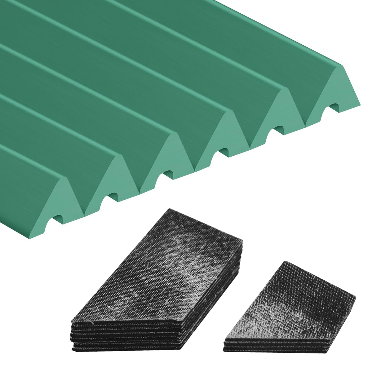 PolyMath Billiards K66 Rubber Bumpers Pool Table Rail Cushions (Set of 6) Bumpers Replacement Bumpers Accessories- 7/8/9 Feet and Billiard Pool Table Cushion Facings Set of 12-3mm/0.12in