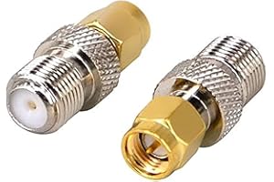 BOOBRIE Coaxial Cable Connector SMA to F Coax Adapter SMA Connector SMA Male to F Female Adapter for LAN/LMR Wireless Antenna