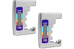 2pcs Battery Tester Checker Universal Battery Tester for Battery C D 9V AA AAA 1.5V for AA AAA C D 9V 1.5V Button Cell Househ