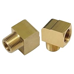 KOOTANS 4pcs 1/4 NPT Elbow Brass Fittings, 1/4 NPT