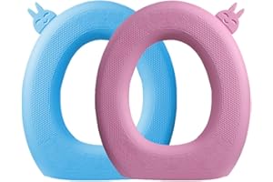 HOMSFOU Breathable Toilet Seat Mats EVA Waterproof 2Pcs Adhesive Foam Cushions for Rv and Portable Toilet