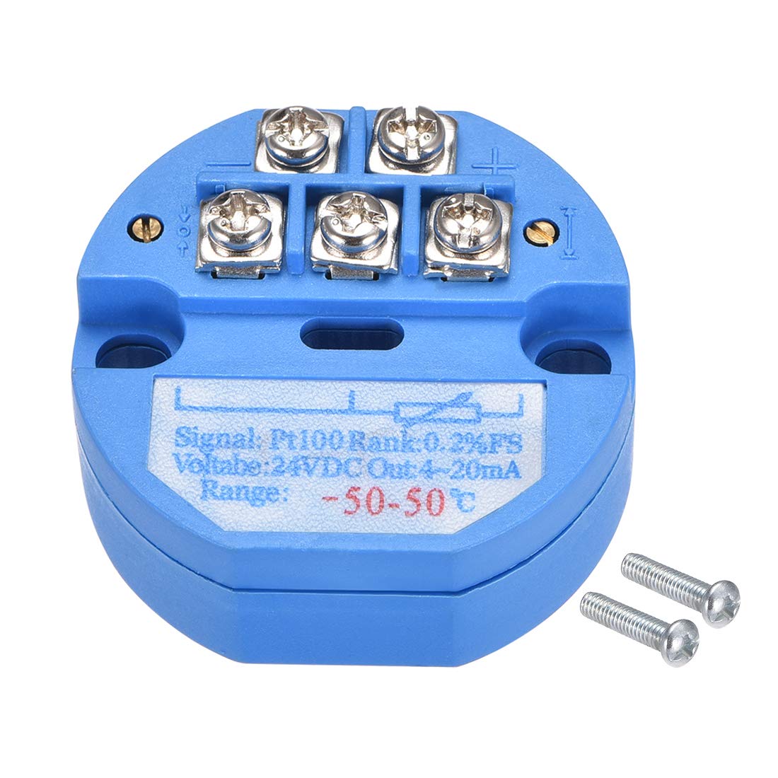 sourcingmap PT100 Temperature Sensor Transmitter 24V DC 4-20mA -50℃ to 50℃