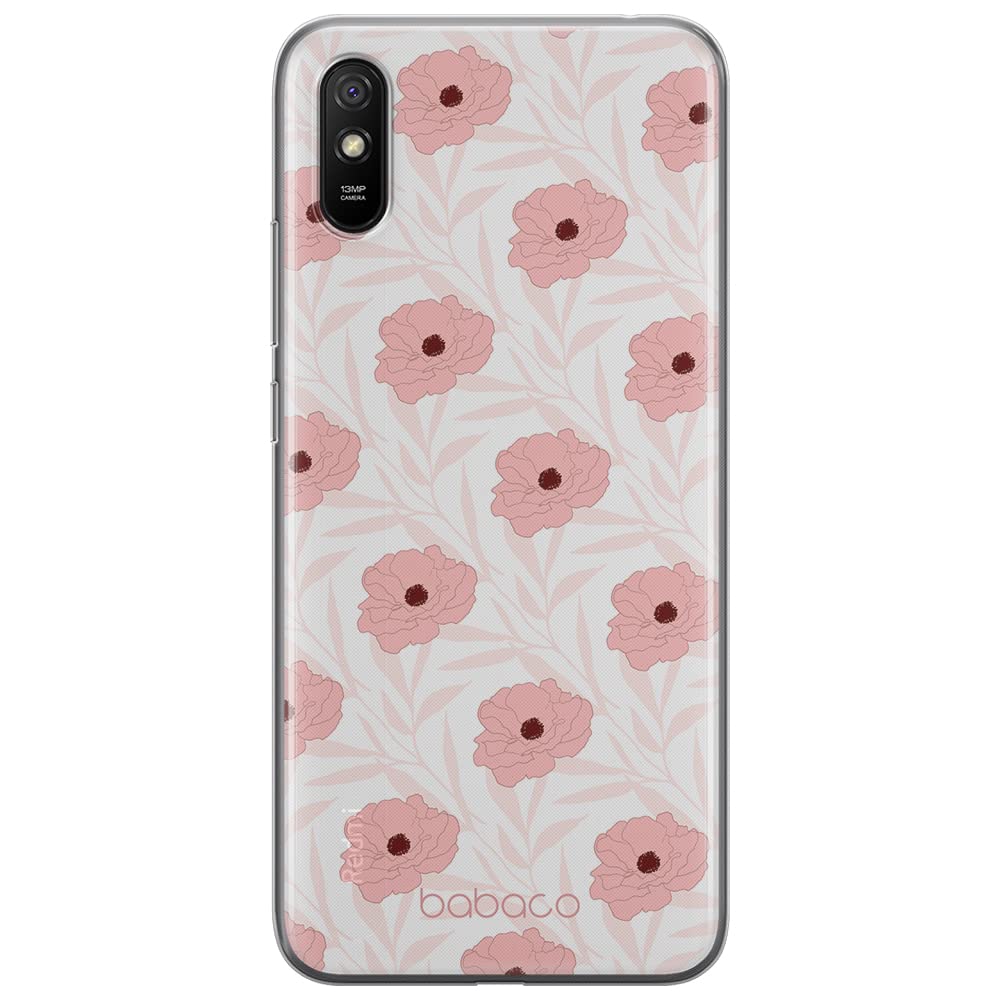 Babaco ERT GROUP mobile phone case for Xiaomi REDMI 9A original and officially Licensed pattern Flowers 017 optimally adapted to the shape of the mobile phone, case made of TPU