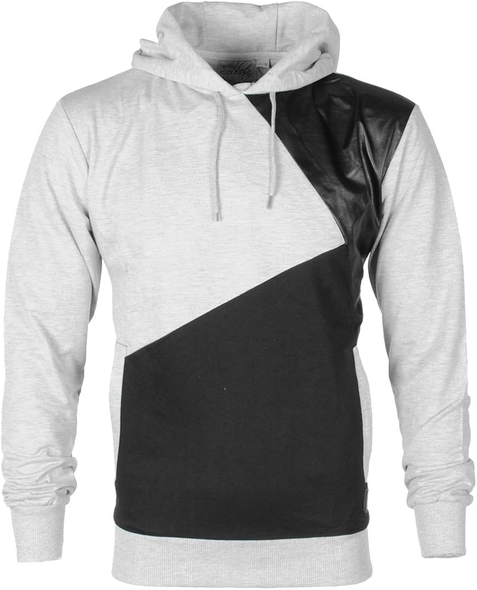 leather pullover hoodie
