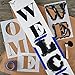 Extra Large 52 inch Welcome Stencil for Painting on Wood | Ideal for 5ft Vertical Porch Sign (Rustic Farmhouse Entrance Sign) French Country Style