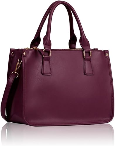 purple tote purse