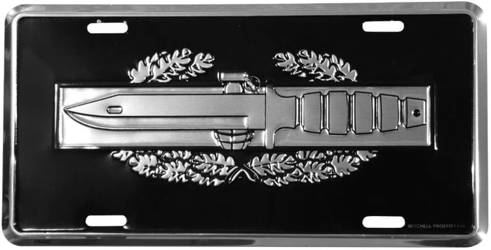 Honor Country Combat Action Badge License Plate