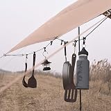 TJVNM Portable Adjustable Travel Clothesline with 12 Clips - Black view 6
