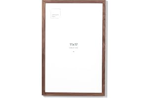 Opposite Wall - 11x17 in - Dark Solid Oak Wood Picture Frame - Lightweight, Versatile & Shatterproof - Wall Hanging Poster or Photo Frame - Wall Decor for Office, Gallery & Home