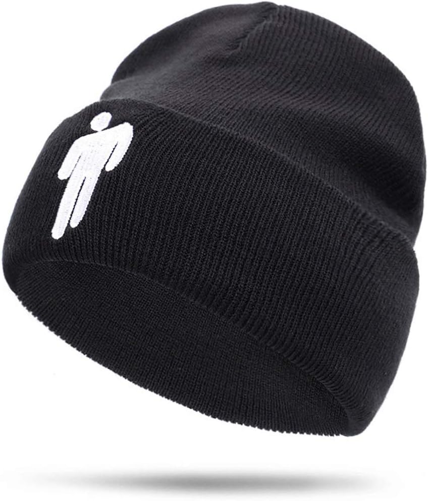 ANKERNICBillie Eilish Merch Beanie Lovely Knit Hat Stretchy Cap for Men Women Black (Black)
