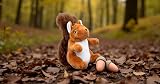 Zappi Co Squirrel Plush Toy 15cm 100% Recycled Eco Friendly Stuffed Animal view 2