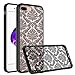 iPhone 7 Plus Case, SmartLegend Baroque Style Retro Court Lace Floral Pattern Transparent Acrylic PC Hard Back Cover with TPU Slim Bumper Ultra Hybrid Protective Case for iPhone 7 Plus 5.5