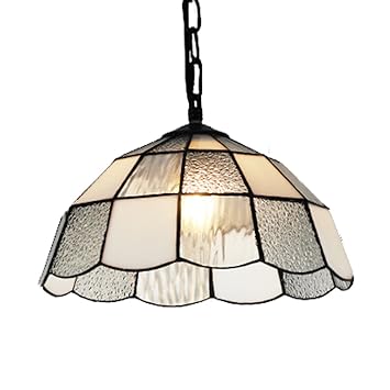 Oofay Tiffany Stil Vintage Industrie Glas Metall E27