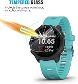 MWOOT 4pk Tempered Glass Screen Protector for Garmin Forerunner 45 245 55 S60 view 2