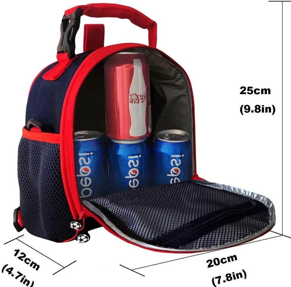 Kids Lunch Box For Boys Resuable Multi Convertible Insulated Thermal Boys Lunch Bags Tote With Shoulder Strap Lunch Box Backpack Sandwich Snack Bags Girls For School 3D Basketball Lunch Bags For Kids - Image 5