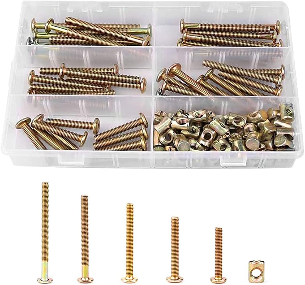 TAIANJI M6 Furniture Bolt Nut Set 40 50 60 70 80mm Hex Socket Grib Screws