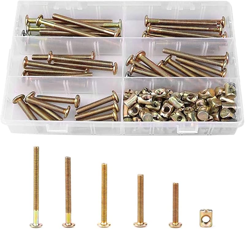 TAIANJI M6 Furniture Bolt Nut Set 40 50 60 70 80mm Hex Socket Grib Screws