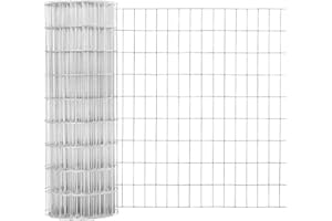 Fencer Wire Welded Wire Fence 12.5 Gauge, Galvanized Welded Fence Wire Roll, Mesh Size 2-Inch x 4-Inch, Hog Wire Fencing Cage