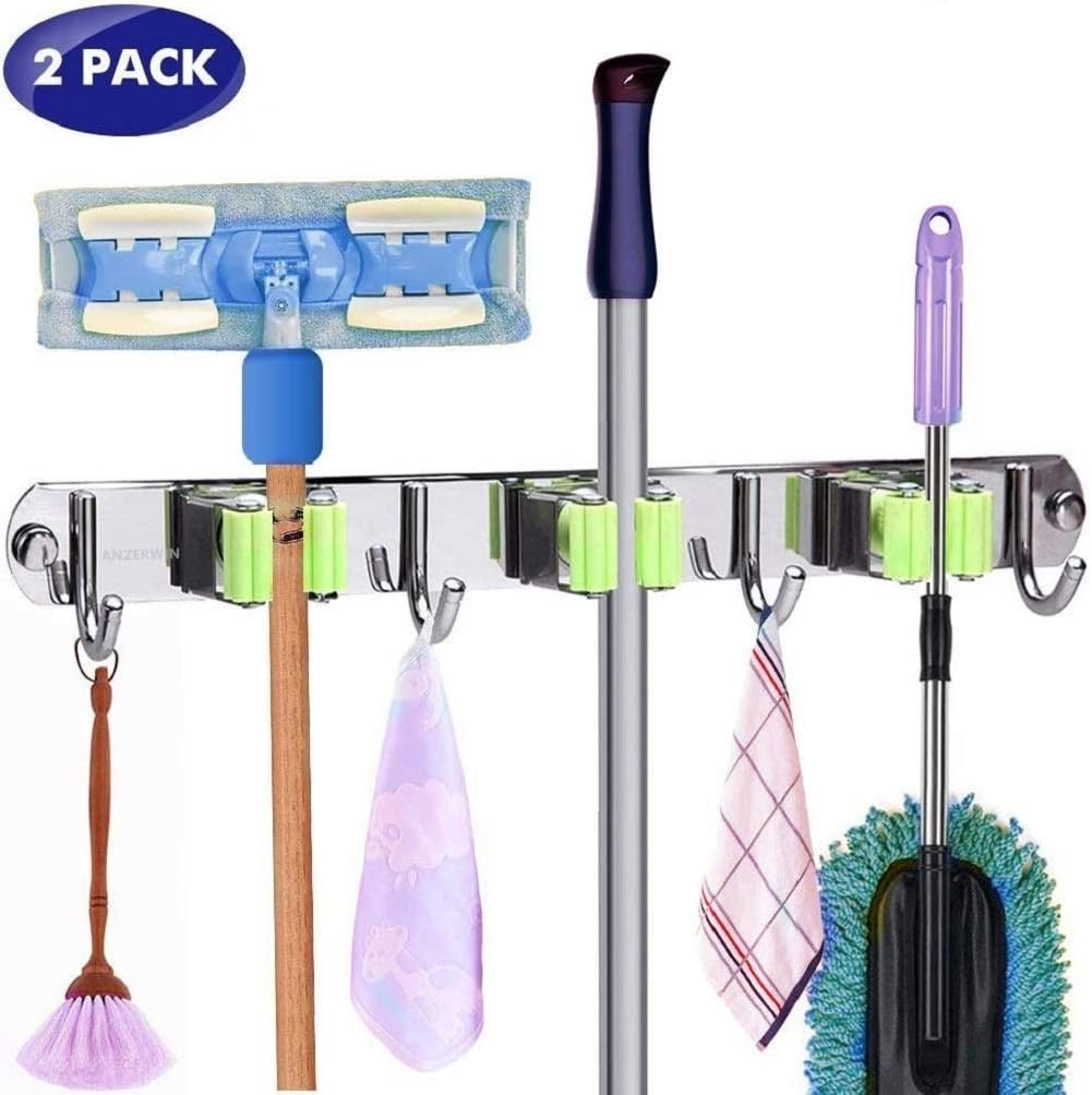 Organizador para colgador de escoba, soporte para escoba para trapeador