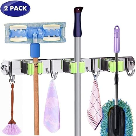 Organizador para colgador de escoba, soporte para escoba para trapeador
