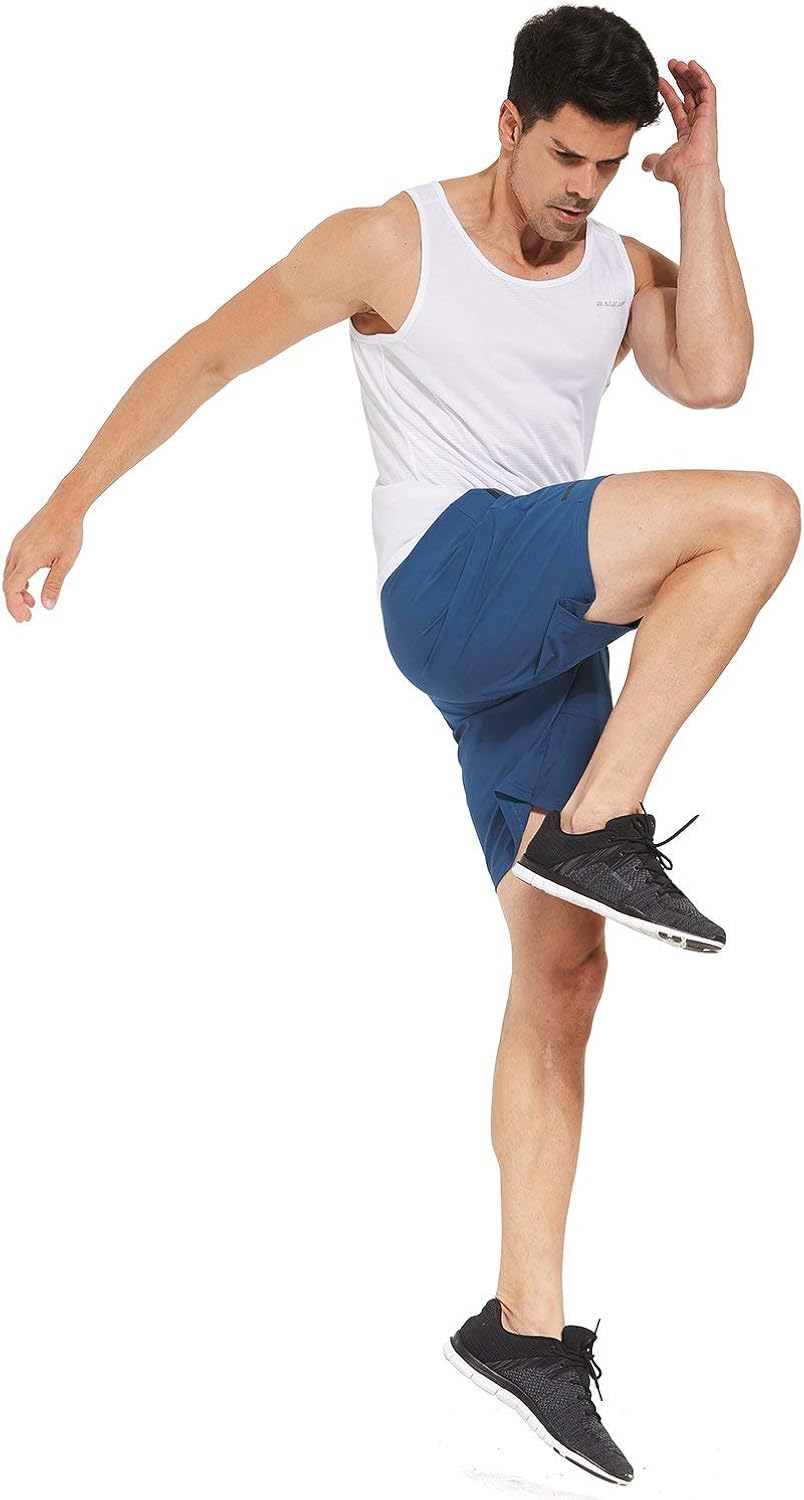 BALEAF EVO Men's Running Athletic Shorts Quick Dry Gym Workout Lightweight Shorts Zip Pockets : Clothing