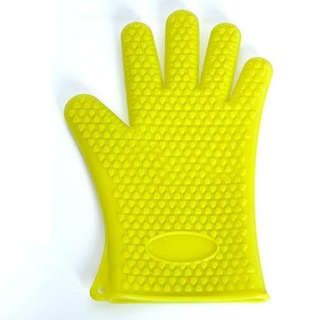 Crazy-Store Kitchen Heat Resistant Silicone Glove Oven Pot Holder BBQ Cooking Mitt
