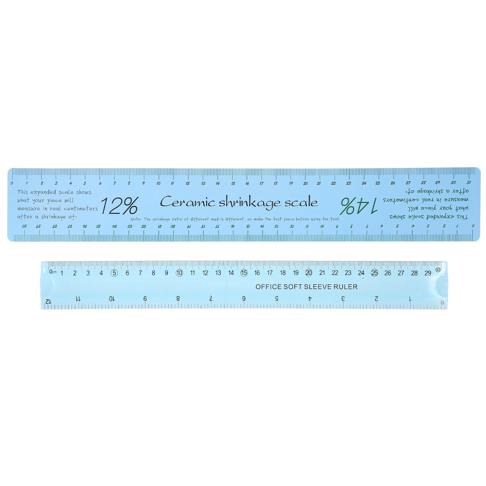 2 Pcs Ceramic Shrinkage Scale Ruler, Clay Sculpture