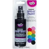 Tulip Fabric Paint, Permanent Spray on Paint, 4 fl oz Black Asphalt