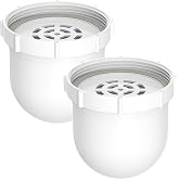 Water Pitcher Replacement Filter Compatible with Clearly Filtered No.1 | Filtered Water Pitcher, High-Efficiency Coconut Shell Activated Carbon for 365+ Contaminants, 2 Filter +1 Pre-rinse Bag