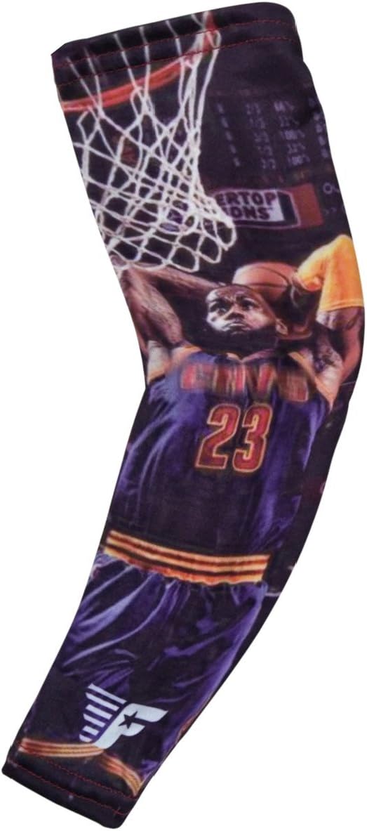 Forever Fanatics Cleveland James #23 Picture Basketball Fan Compression Shooter Sleeves ✓ Muscle Recovery ✓ Improve Circulation