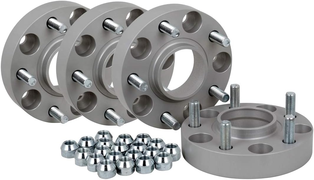 Wheel spacers aluminium 4 pieces (30 mm per disc / 60 mm per axle) incl. TÜV parts certificate.