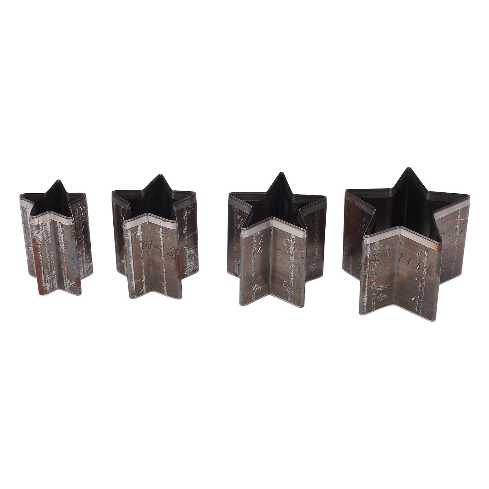 Leather Cutting Mold, 4PCS Leather Craft Cutting Tool Stars Shaped Hole Hollow Steel Cutter Punch Tool Kit with Storage Box for Handicrafts, Punching