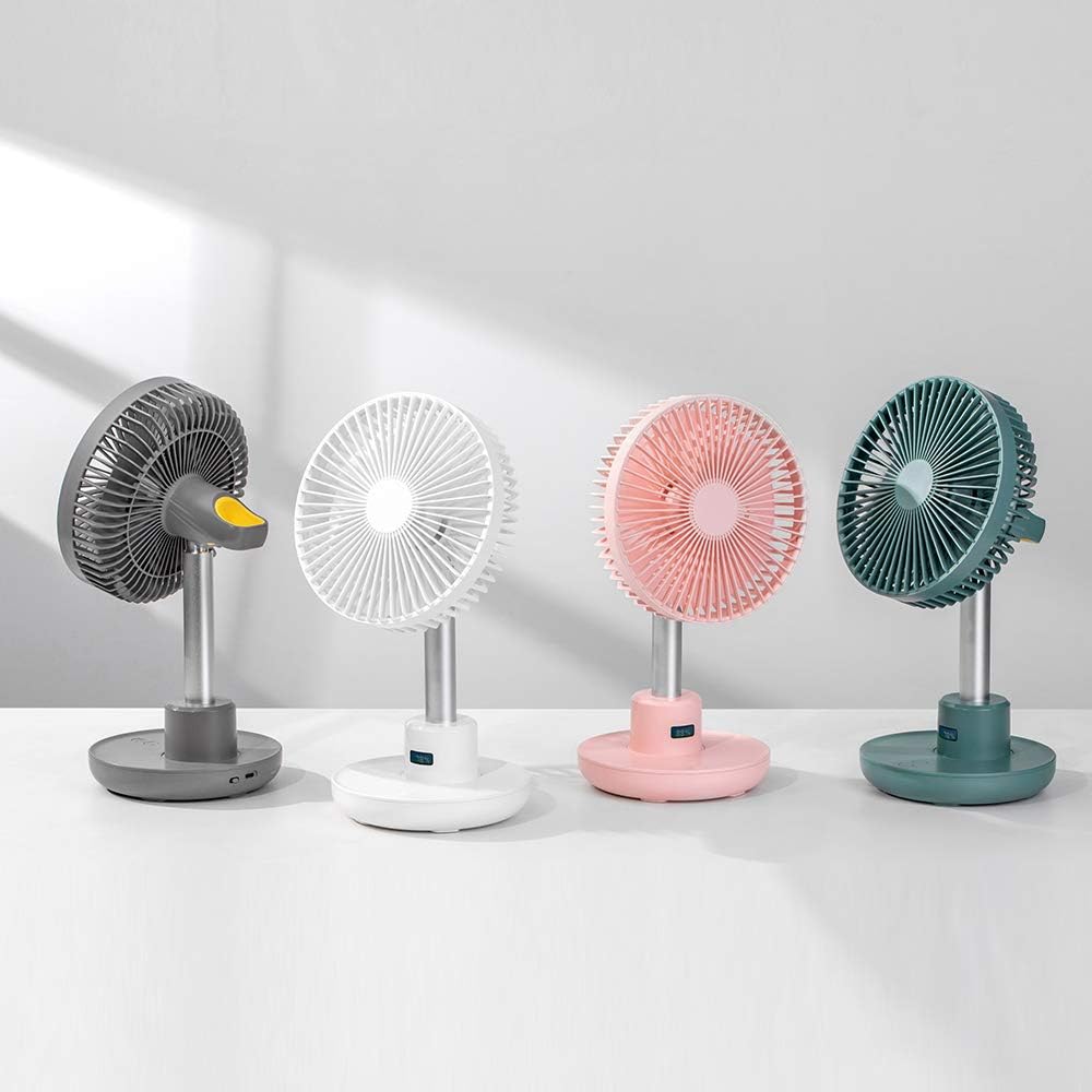 Portable 7-inch Desk Table Fan with USB Charged 4000mAh Battery, Turbo ...