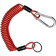 XFIRE-GEAR 6FT Trailer Brake Away Cable, Trailer Breakaway Safety Cable Spring Towing Coiled Wire for RV Trailer Emergency Camper Breakaway Switch