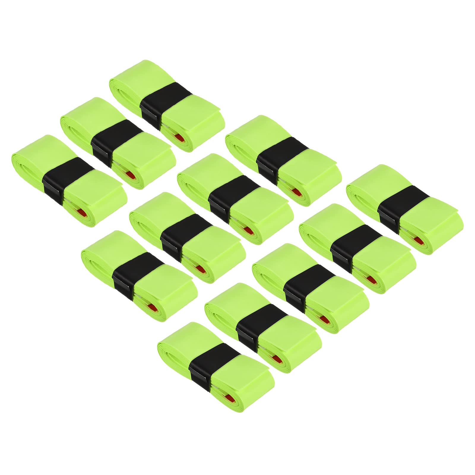 PATIKIL 43.3" Tennis Racket Grip Tape, 12 Pack PU Overgrip Stretchy Non-Slip Absorb Sweat for Badminton Fishing Rod, Light Green