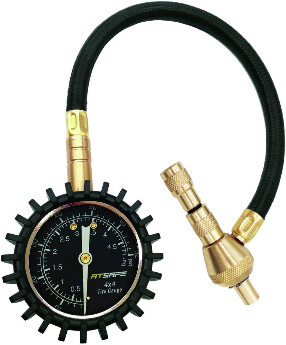 ATsafepro Tyre Deflator Pressure Gauge, 2 in 1 Professional Car Tyre