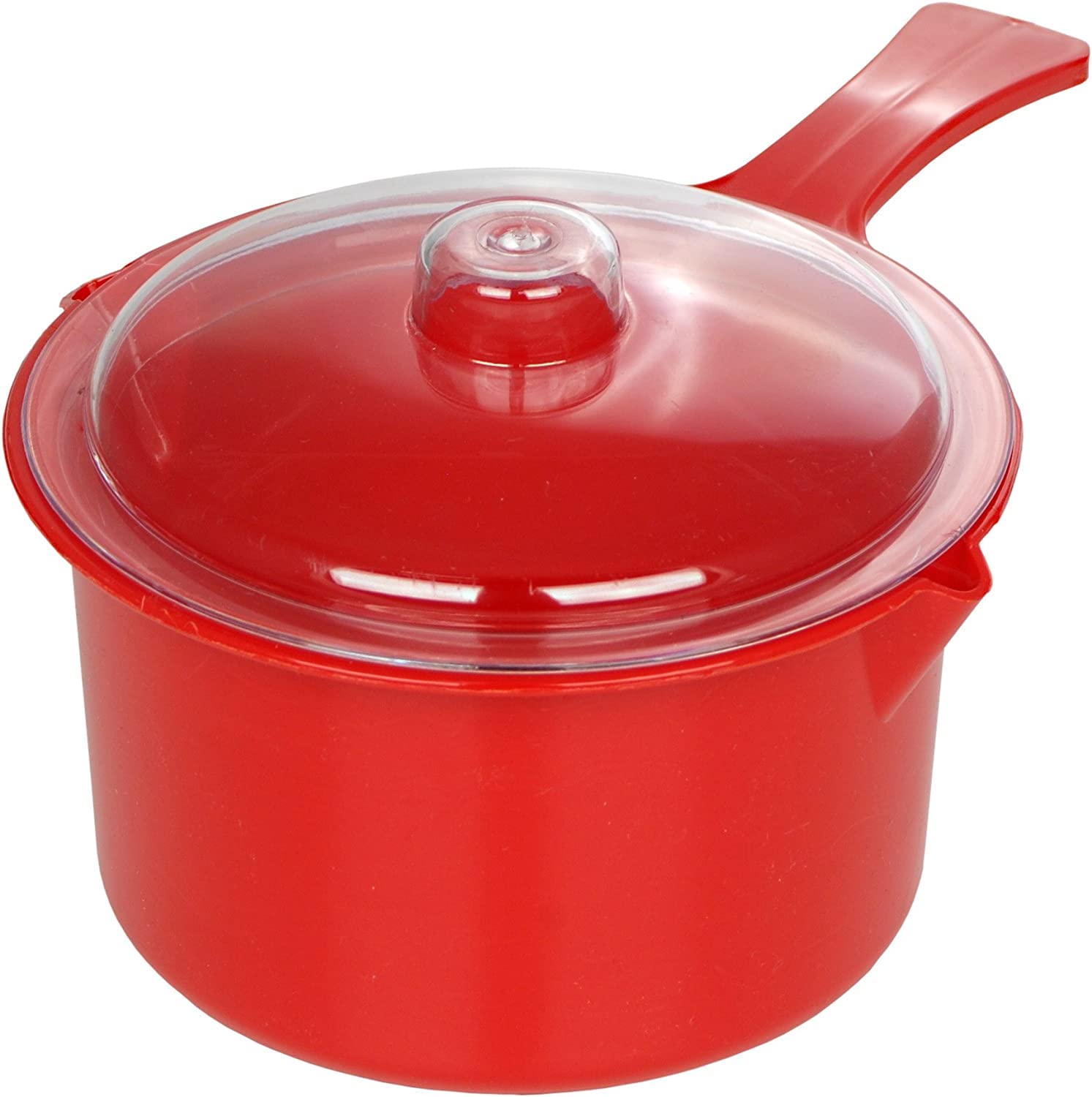 Easycook NS613R Easy Cook Polly Carbonate Non-Staining Microwave Sauce Pan and Lid, Red