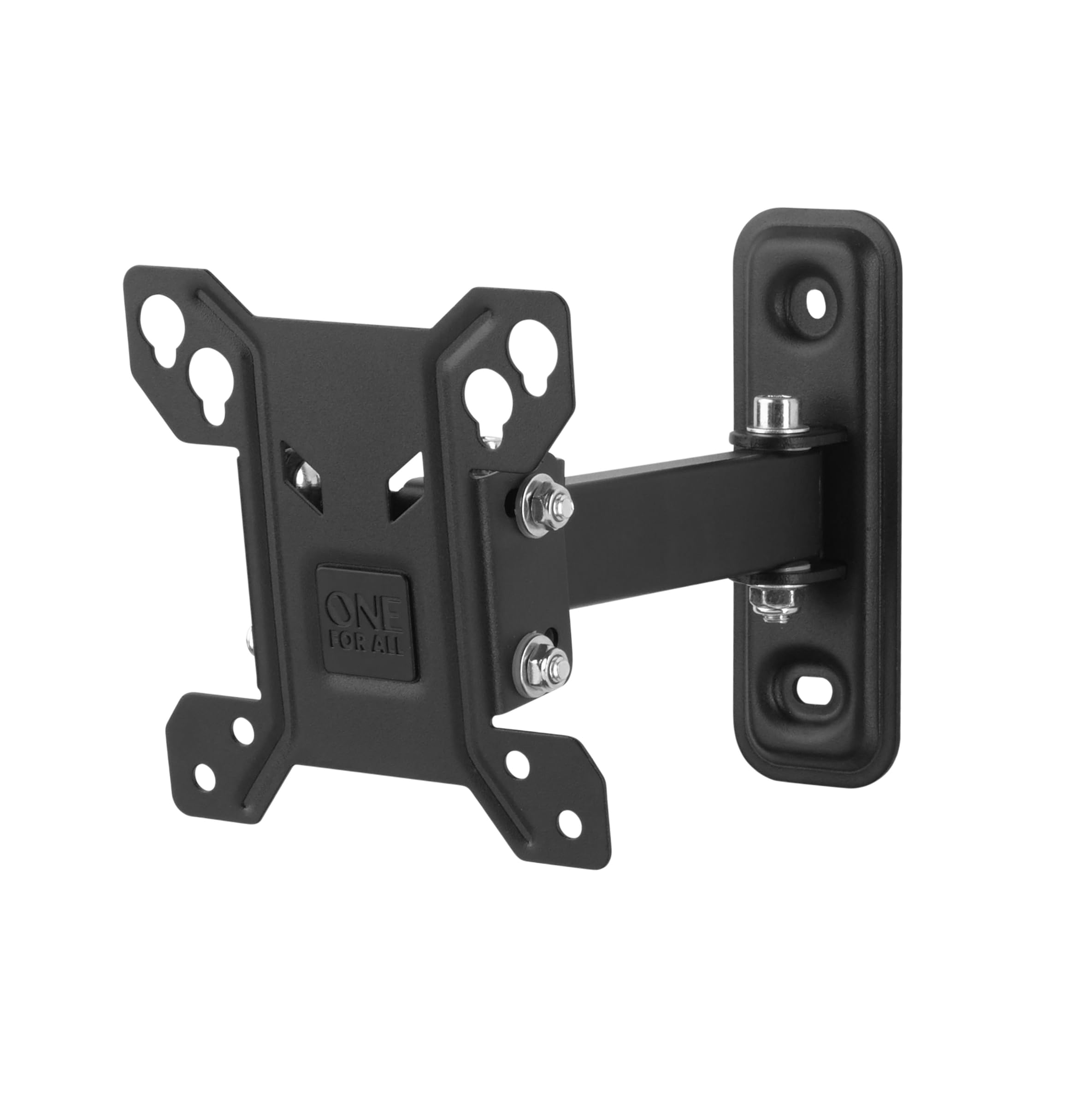 One For All TV Bracket – Swivel (90°) Wall Mount – Screen size 13-27 Inch - For All types of TVs (LED LCD Plasma) – Max Weight 30kgs – VESA 75x75 to 100x100 - Free Toolbox app – Black – WM2141
