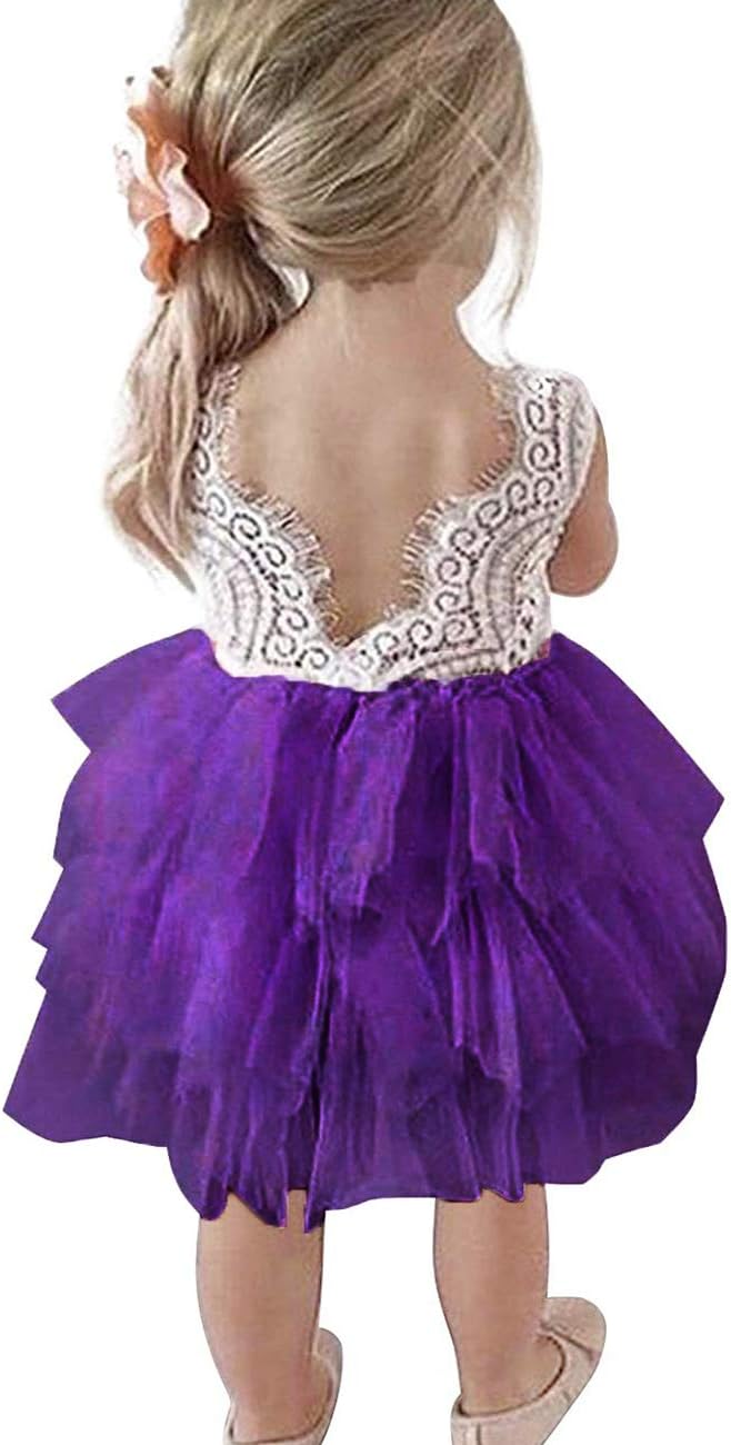 GSVIBK Baby Girls Tutu Dresses Toddler Infant Tulle Dress Long Sleeve Tutu Dress Princess Party Dresses