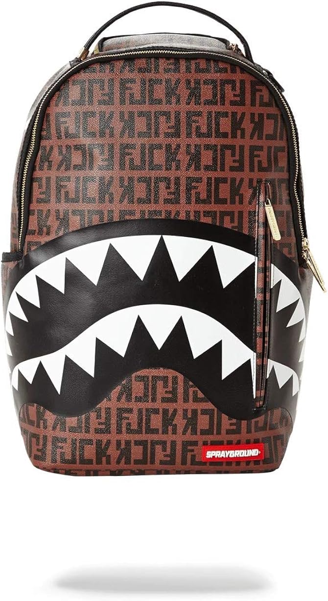 Sprayground Offended Shark Backpack Brown Amazon.co.uk Clothing