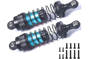 Fraizoe RC 2PCS 66mm RC Oil Filled Shock Set for 1/12 1/14 1/16 Scale RC Cars, Front/Rear Shock Absorber Damper Assembled Set Upgrade Parts Compatible with WLtoys 144001, 124019, MJX 16208, HBX, SCY