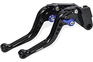 MTCRIGHTER Short Brake Clutch Lever Set Compatible with YAMAHA MT-09SP MT-09 2024-2025, CNC Aluminum Alloy Made (Blue)