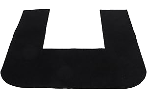 Ipetboom Non-Slip U-Shaped Toilet Mat, Absorbent Floor Protector Bathroom Rug Machine Washable Anti-Slip Toilet Floor Pad, 22