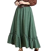 BEAUTELICATE Victorian Medieval Skirt Renaissance Costume Women Skirt with Pockets