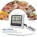 Balhvit Meat Thermometer, Large LCD Digital Thermometer Oven Thermometer Timer with Stainless Steel Probe, Instant Read Thermometer Kitchen Food Thermometer for Indoor Outdoor Cooking BBQ Grill Smoker