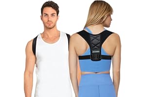 ACCUBIO Posture Corrector Women Men, Upper Back Brace Support, Back Strap Brace for Posture, Adjustable Back Straightener, Scoliosis Posture Corrector, Pain Relief for Neck & Clavicle(Regular)