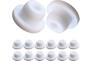 SPNKMJUJ 12 PCS Bathtub Jet Covers Silicone Hole Plug White Tube Plugs Waterproof Bathtub Plug Fit for 14mm Bathtub Hole