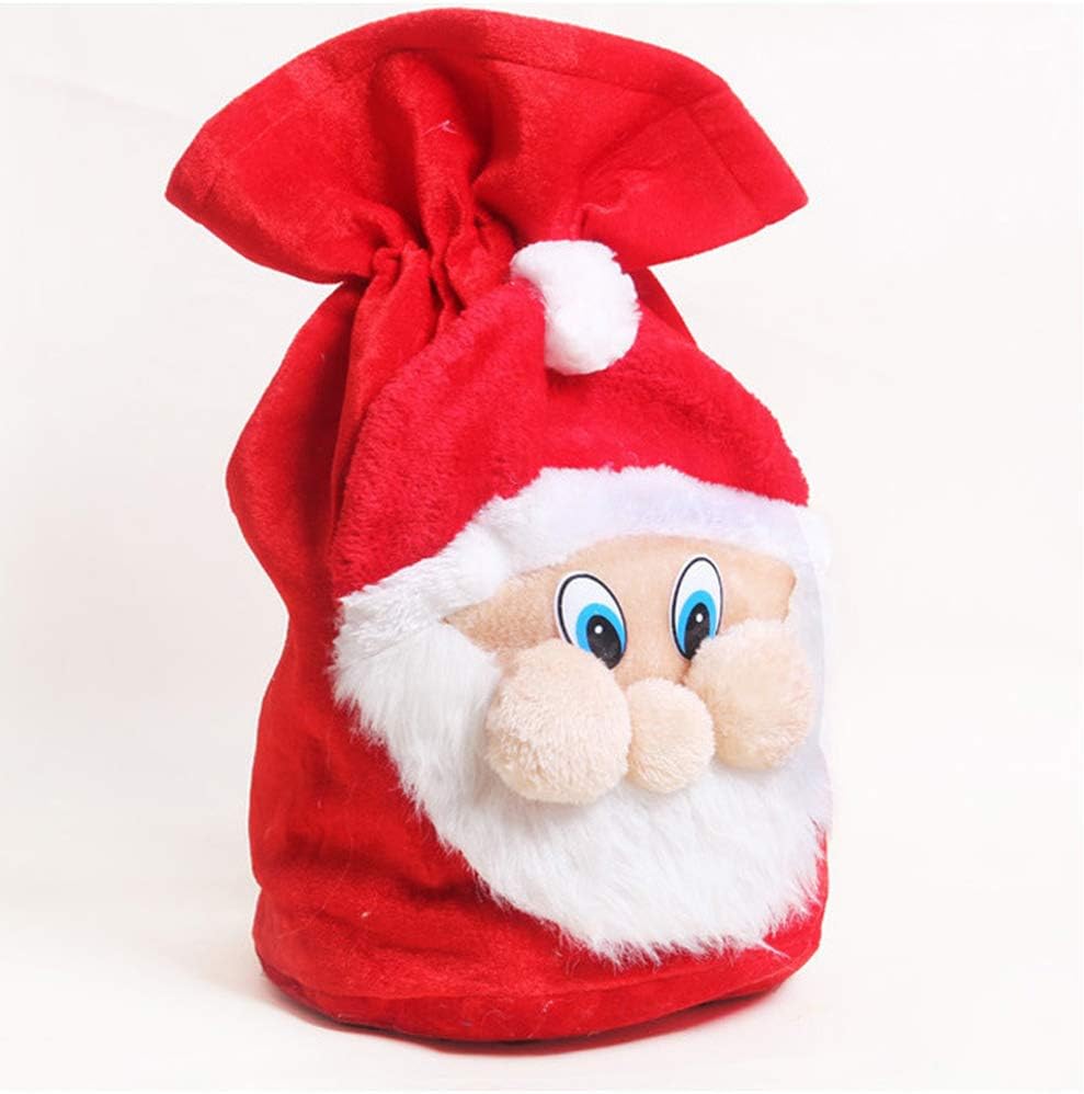 BESTOYARD Christmas Santa Sack Embroidered Xmas Sack Presents Stocking Filler, 37 x 50 cm - Image 4