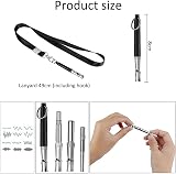 Siliget Dog Training Whistle Adjustable Ultrasonic Recall Bark Stop Black view 6